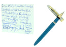 CIRCA 1953 SHEAFFER SENTINEL SNORKEL FOUNTAIN PEN PASTEL BLUE F5 NIB RESTORED