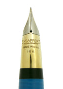 CIRCA 1953 SHEAFFER SENTINEL SNORKEL FOUNTAIN PEN PASTEL BLUE F5 NIB RESTORED