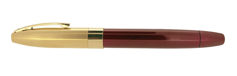 SHEAFFER LEGACY BURGUNDY & GOLD FOUNTAIN PEN NEW IN BOX NEW OLD STOCK 18K NIB OFFERED BY ANTIQUE DIGGER