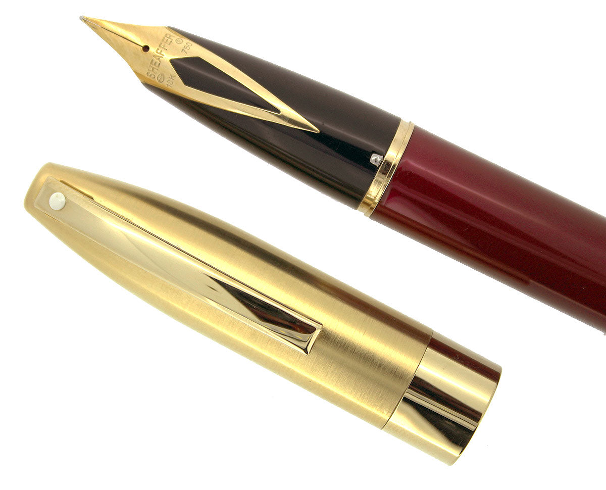 SHEAFFER LEGACY BURGUNDY & GOLD FOUNTAIN PEN NEW IN BOX NEW OLD STOCK