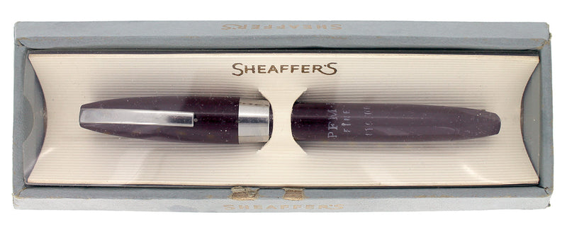 SHEAFFER BURGUNDY PFM I NEAR MINT CONDITION WITH CHALK MARKS IN THE ORIGINAL BOX RESTORED OFFERED BY ANTIQUE DIGGER