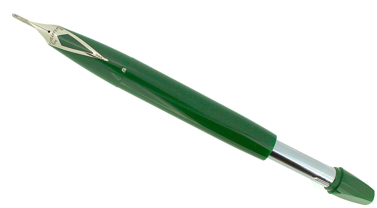 SHEAFFER GREEN PFM I FOUNTAIN PEN & PENCIL SET CHALK MARKED