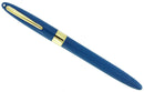 CIRCA 1955 SHEAFFER SNORKEL STATESMAN FOUNTAIN PEN IN PASTEL BLUE AND X4 EXTRA FINE NIB RESTORED OFFERED BY ANTIQUE DIGGER
