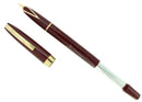 C1964 SHEAFFER 800 BURGUNDY FOUNTAIN PEN DOLPHIN NIB CHALKED MINT NEVER INKED OFFERED BY ANTIQUE DIGGER