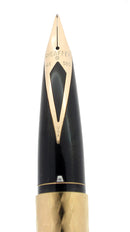 NEVER INKED C1972 SHEAFFER IMPERIAL GOLD MARQUETRY DESIGN MODEL 835 FOUNTAIN PEN & PEN SET OFFERED BY ANTIQUE DIGGER