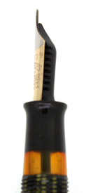 C1936 SHEAFFER LONG SLENDER BALANCE MARINE GREEN STRIATED FOUNTAIN PEN NEAR MINT RESTORED OFFERED BY ANTIQUE DIGGER