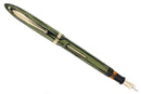 C1936 SHEAFFER LONG SLENDER BALANCE MARINE GREEN STRIATED FOUNTAIN PEN NEAR MINT RESTORED OFFERED BY ANTIQUE DIGGER