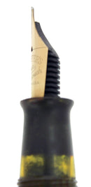 CIRCA 1938 SHEAFFER BALANCE ADMIRAL STRIATED GREEN PEARL FOUNTAIN PEN RESTORED OFFERED BY ANTIQUE DIGGER