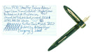 CIRCA 1938 SHEAFFER BALANCE ADMIRAL STRIATED GREEN PEARL FOUNTAIN PEN RESTORED OFFERED BY ANTIQUE DIGGER