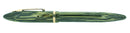 CIRCA 1938 SHEAFFER BALANCE ADMIRAL STRIATED GREEN PEARL FOUNTAIN PEN RESTORED OFFERED BY ANTIQUE DIGGER