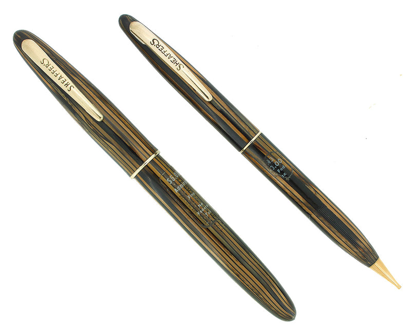 STICKERED CIRCA 1949 SHEAFFER ADMIRAL FOUNTAIN PEN & PENCIL SET MINT NOS OFFERED BY ANTIQUE DIGGER