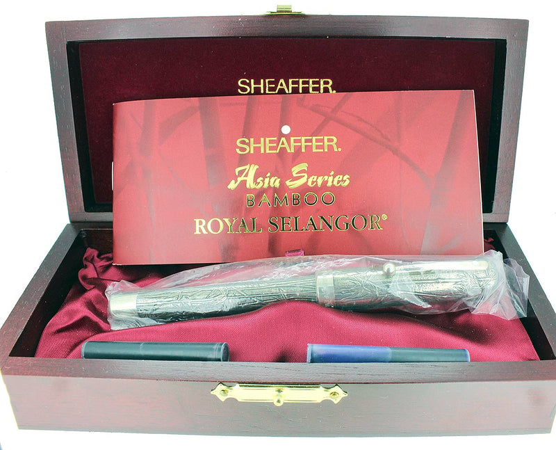 SHEAFFER ASIA SERIES BAMBOO FOUNTAIN PEN NEW IN BOX 18K FINE NIB MINT CONDITION OFFERED BY ANTIQUE DIGGER