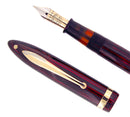 LATE 1930s SHEAFFER LONG SLENDER BALANCE CARMINE RED FOUNTAIN PEN RESTORED OFFERED BY ANTIQUE DIGGER