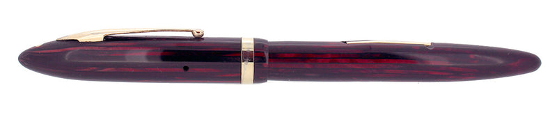LATE 1930s SHEAFFER LONG SLENDER BALANCE CARMINE RED FOUNTAIN PEN RESTORED OFFERED BY ANTIQUE DIGGER