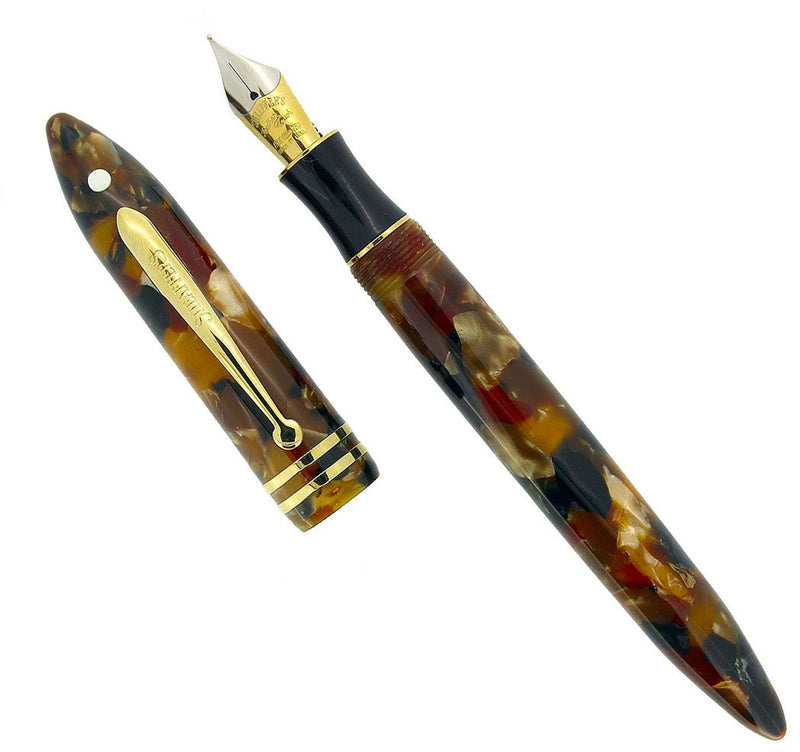 SHEAFFER BALANCE II AMBER GLOW FOUNTAIN PEN NOS MINT IN BOX NEVER INKED OFFERED BY ANTIQUE DIGGER
