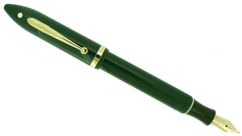 SHEAFFER HUNTER GREEN BALANCE II FOUNTAIN PEN MINT IN BOX NOS 14K BROAD NIB OFFERED BY ANTIQUE DIGGER