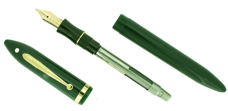 SHEAFFER HUNTER GREEN BALANCE II FOUNTAIN PEN MINT IN BOX NOS 14K BROAD NIB OFFERED BY ANTIQUE DIGGER