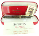 SHEAFFER BALANCE II TIGER EYE FOUNTAIN PEN 18K MED NIB NEVER INKED MINT IN BOX OFFERED BY ANTIQUE DIGGER