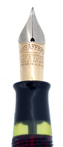 CIRCA 1938 SHEAFFER STANDARD SIZE CARMINE RED BALANCE FOUNTAIN PEN RESTORED OFFERED BY ANTIQUE DIGGER