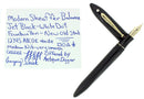 SHEAFFER BALANCE II WHITE DOT JET BLACK NOS MEDIUM 14K NIB FOUNTAIN PEN MINT OFFERED BY ANTIQUE DIGGER