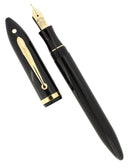 SHEAFFER BLACK BALANCE II WHITE DOT JET MEDIUM 14K NIB FOUNTAIN PEN OFFERED BY ANTIQUE DIGGER
