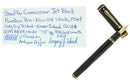 SHEAFFER CONNAISSEUR JET BLACK 18K MEDIUM NIB FOUNTAIN PEN MINT