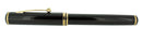 SHEAFFER CONNAISSEUR JET BLACK 18K MEDIUM NIB FOUNTAIN PEN MINT