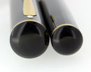 SHEAFFER CONNAISSEUR JET BLACK 18K MEDIUM NIB FOUNTAIN PEN MINT