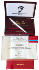 SHEAFFER CREST CP2 LIMITED EDITION 463/500 STERLING SILVER FOUNTAIN PEN MINT NOS OFFERED BY ANTIQUE DIGGER