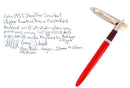 CIRCA 1953 SHEAFFER CLIPPER FIESTA RED SNORKEL F NIB FOUNTAIN PEN RESTORED OFFERED BY ANTIQUE DIGGER