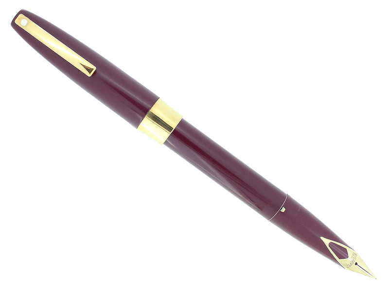 EARLY 1970S SHEAFFER BURGUNDY IMPERIAL 556 FINE NIB FOUNTAIN PEN RESTORED OFFERED BY ANTIQUE DIGGER