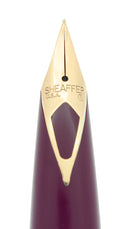 EARLY 1970S SHEAFFER BURGUNDY IMPERIAL 556 FINE NIB FOUNTAIN PEN RESTORED OFFERED BY ANTIQUE DIGGER