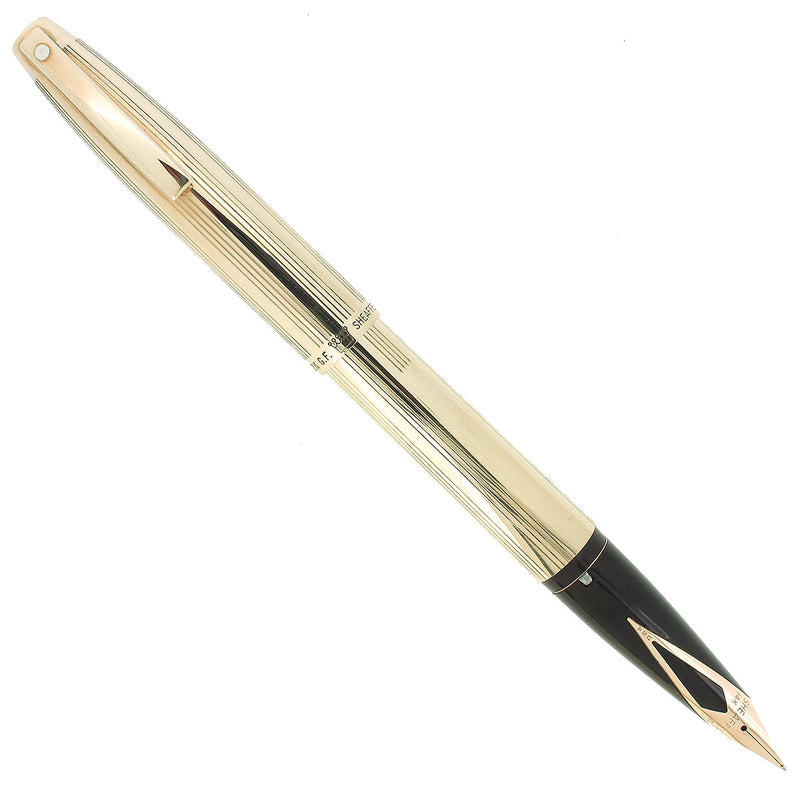 SHEAFFER IMPERIAL MODEL 777 12K GOLD FILLED OVERLAY FOUNTAIN PEN STICKERED OFFERED BY ANTIQUE DIGGER