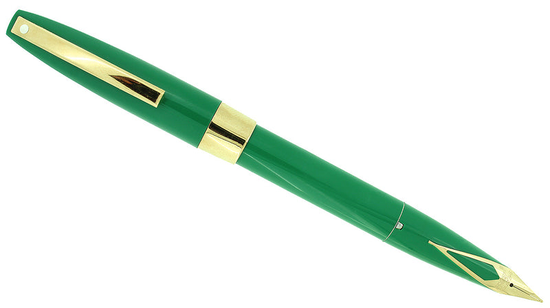 C1996 SHEAFFER IMPERIAL MODEL 2663 EMERALD GREEN FOUNTAIN PEN NEVER INKED IN ORIGINAL BOX OFFERED BY ANTIQUE DIGGER