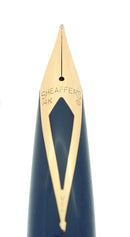 C1961 SHEAFFER BLUE IMPERIAL IV FOUNTAIN PEN TOUCHDOWN FILLER RESTORED OFFERED BY ANTIQUE DIGGER