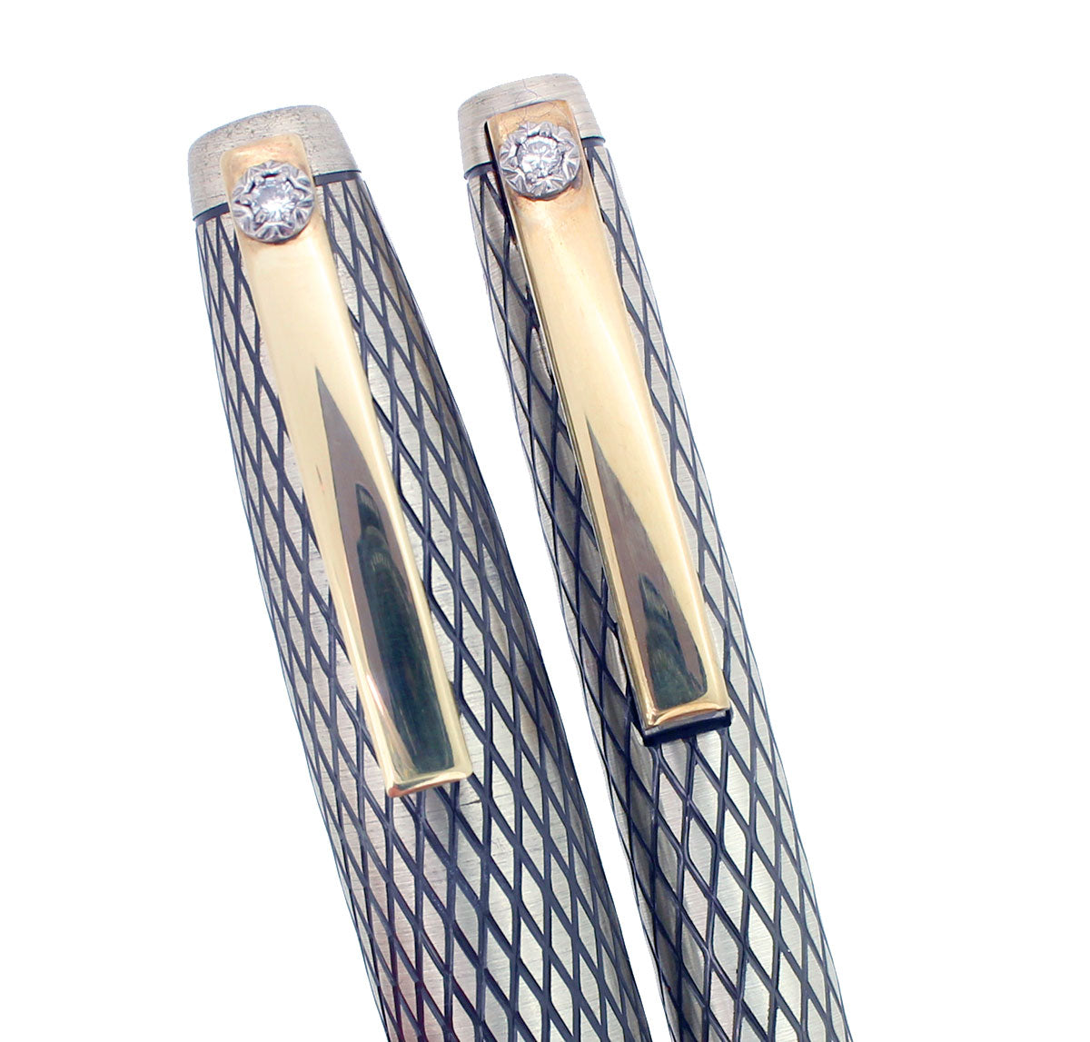 C1972 SHEAFFER STERLING SILVER SOVEREIGN IMPERIAL FOUNTAIN PEN SET W/D