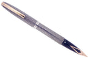 CIRCA 1970 SHEAFFER STERLING SILVER IMPERIAL TOUCHDOWN FOUNTAIN PEN DIAMOND DESIGN RESTORED OFFERED BY ANTIQUE DIGGER