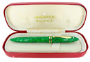 SHEAFFER JADE BALANCE FOUNTAIN PEN NEW OLD STOCK MINT IN BOX 18K STUB FLEX NIB OFFERED BY ANTIQUE DIGGER