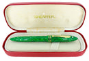 C1998 SHEAFFER JADE BALANCE II FOUNTAIN PEN MINT IN BOX 18K OBLIQUE STUB NIB OFFERED BY ANTIQUE DIGGER