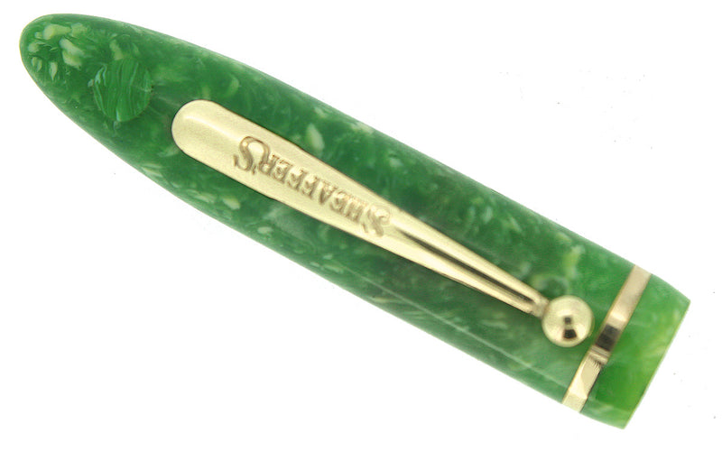 CIRCA 1930 SHEAFFER BALANCE JADE CELLULOID FOUNTAIN PEN PENCIL COMBO SCARCE OFFERED BY ANTIQUE DIGGER