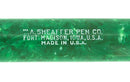 1930S SHEAFFER SENIOR JADE CELLULOID FLAT TOP FOUNTAIN PEN RESTORED OFFERED BY ANTIQUE DIGGER