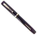C1929 SHEAFFER WHITE DOT SENIOR FLAT TOP JET BLACK FOUNTAIN PEN RESTORED OFFERED BY ANTIQUE DIGGER