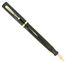 C1929 SHEAFFER WHITE DOT SENIOR FLAT TOP JET BLACK FOUNTAIN PEN RESTORED OFFERED BY ANTIQUE DIGGER