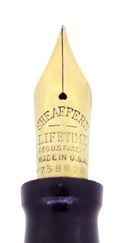 C1929 SHEAFFER WHITE DOT SENIOR FLAT TOP JET BLACK FOUNTAIN PEN RESTORED OFFERED BY ANTIQUE DIGGER