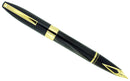 SHEAFFER LEGACY BLACK & GOLD FOUNTAIN PEN NEW OLD STOCK 18K MEDIUM NIB OFFERED BY ANTIQUE DIGGER