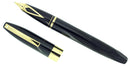 SHEAFFER LEGACY BLACK & GOLD FOUNTAIN PEN NEW OLD STOCK 18K MEDIUM NIB OFFERED BY ANTIQUE DIGGER