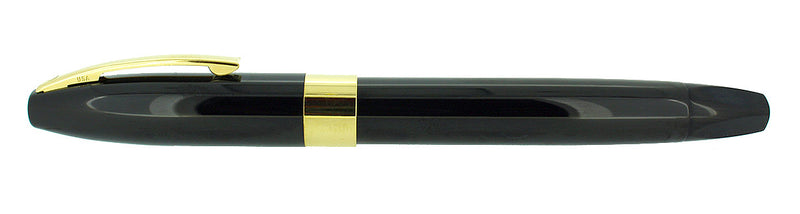 SHEAFFER LEGACY BLACK & GOLD FOUNTAIN PEN NEW OLD STOCK 18K MEDIUM NIB OFFERED BY ANTIQUE DIGGER