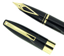 SHEAFFER LEGACY BLACK & GOLD FOUNTAIN PEN NEW OLD STOCK 18K MEDIUM NIB OFFERED BY ANTIQUE DIGGER