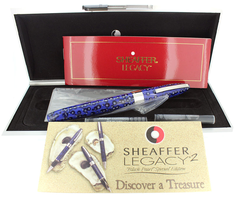 SHEAFFER LEGACY 2 BLACK PEARL SPECIAL EDITION FOUNTAIN PEN NEVER INKED NOS OFFERED BY ANTIQUE DIGGER