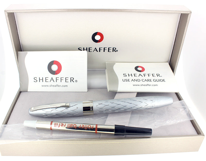SHEAFFER LEGACY 2 EMPEROR'S SILVER SWEEPING HOURGLASS ROLLERBALL PEN NEW IN BOX OFFERED BY ANTIQUE DIGGER